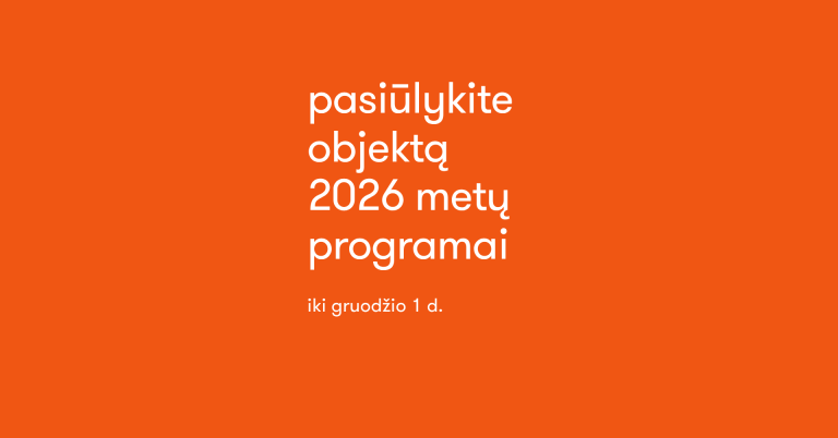 Pasiūlykite objektą „Open House Vilnius“ 2026 metų programai
